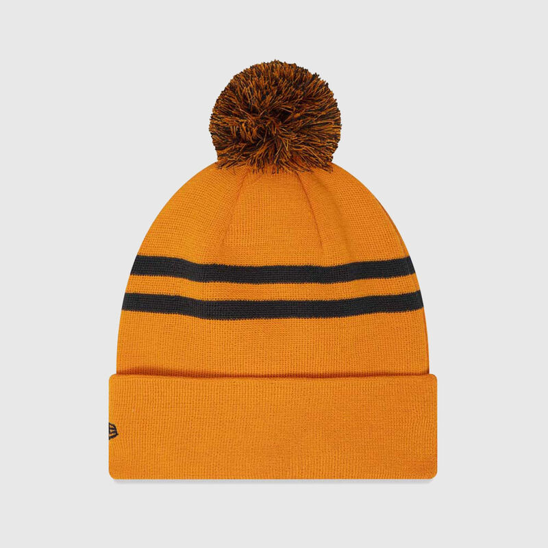 MCLAREN SL FW STRIPE BOBBLE BEANIE - orange