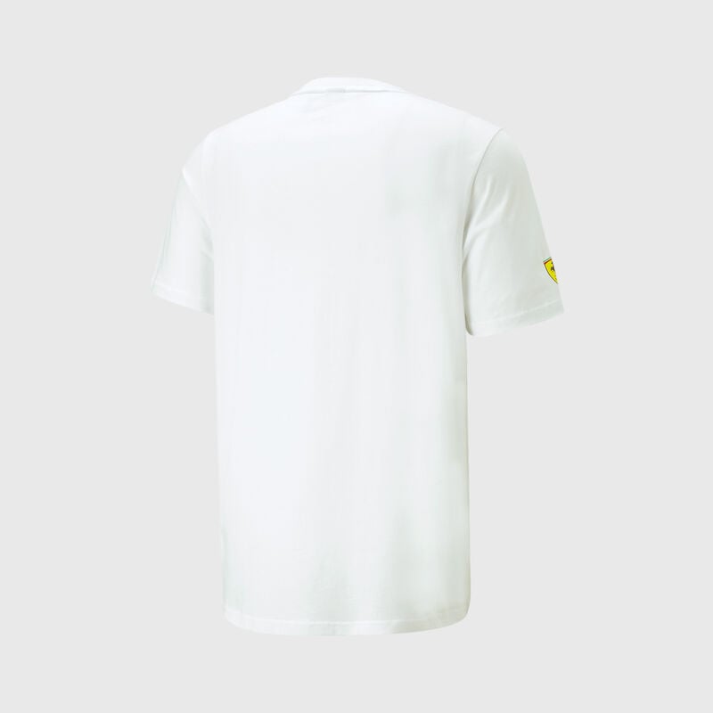 SF LS MENS RACE BIG SHIELD HERITAGE TEE - white