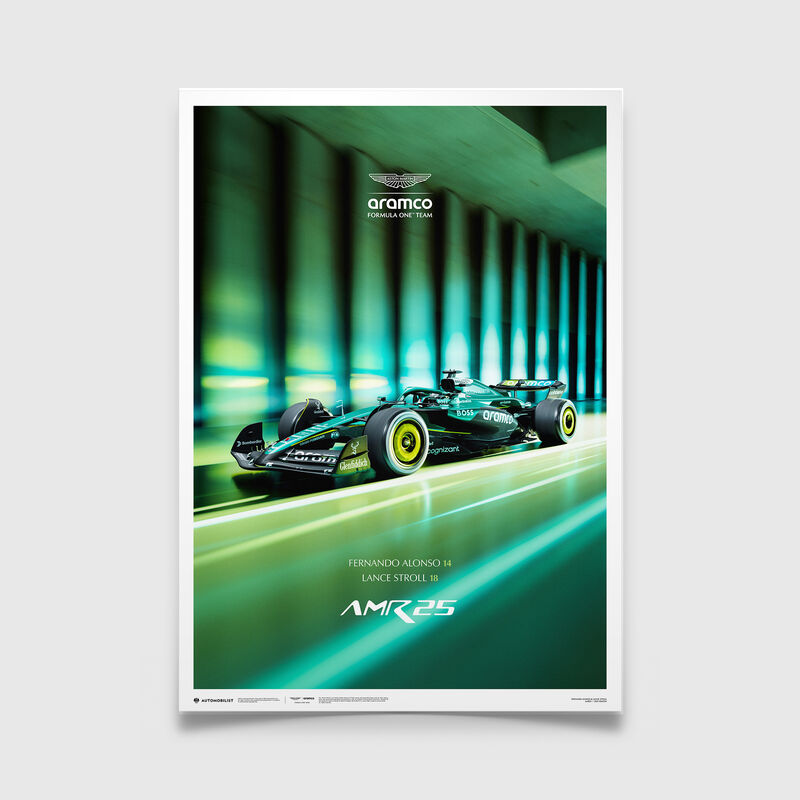 AMR25 'Glow in the Dark' Launch Poster 2025 - Aston Martin F1 Team - Dark green ONE SIZE - Fuel For Fans F1 Merchandise store