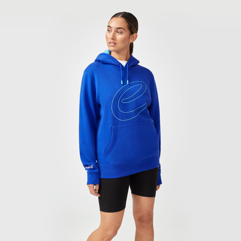 FE FW TONAL E LOGO HOODY - blue