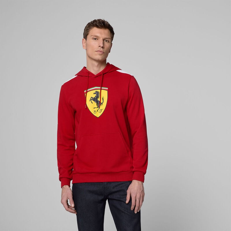 SF FW LARGE SHIELD HOODY - red