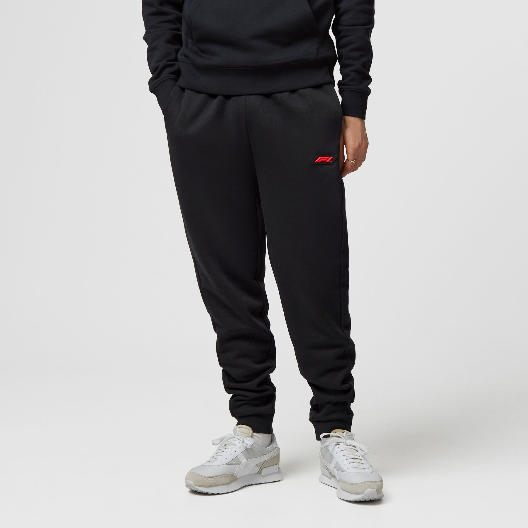 Black red and white joggers deals