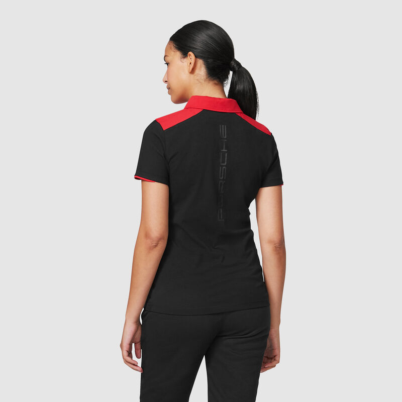 PORSCHE FW WOMENS  POLO - black