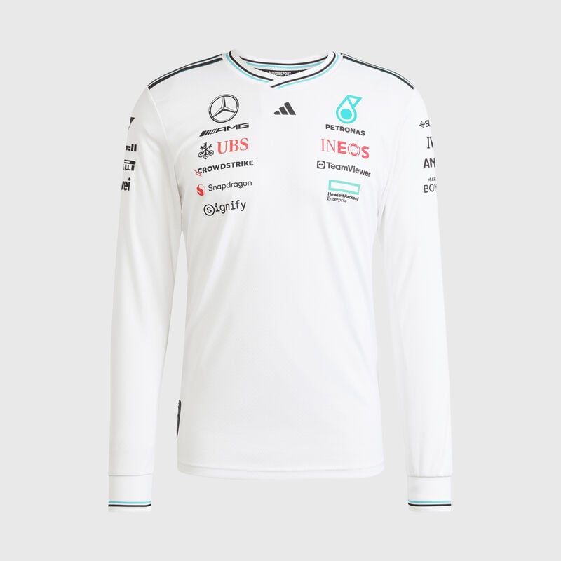 MAPF1 AUTH MENS DRIVER LS TEE - white