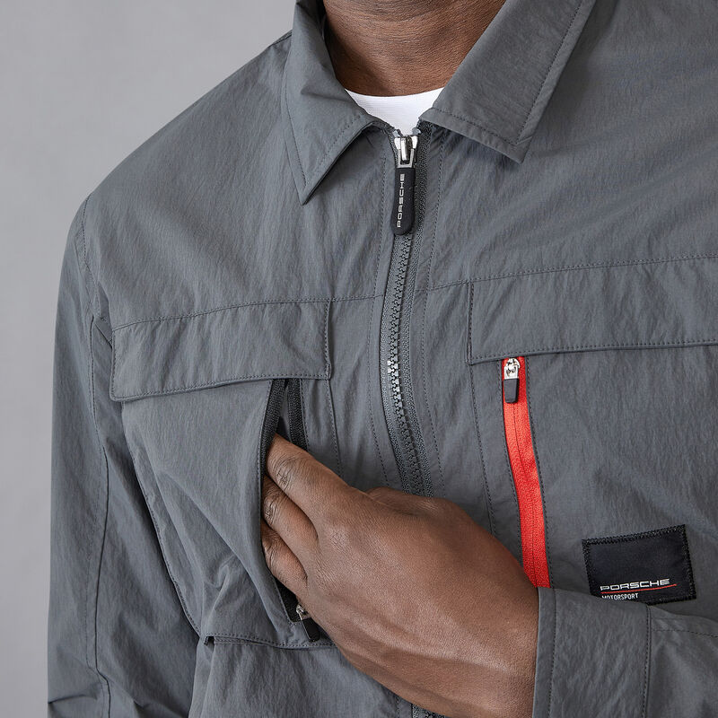 PORSCHE FW MENS UTILITY OVERSHIRT - grey