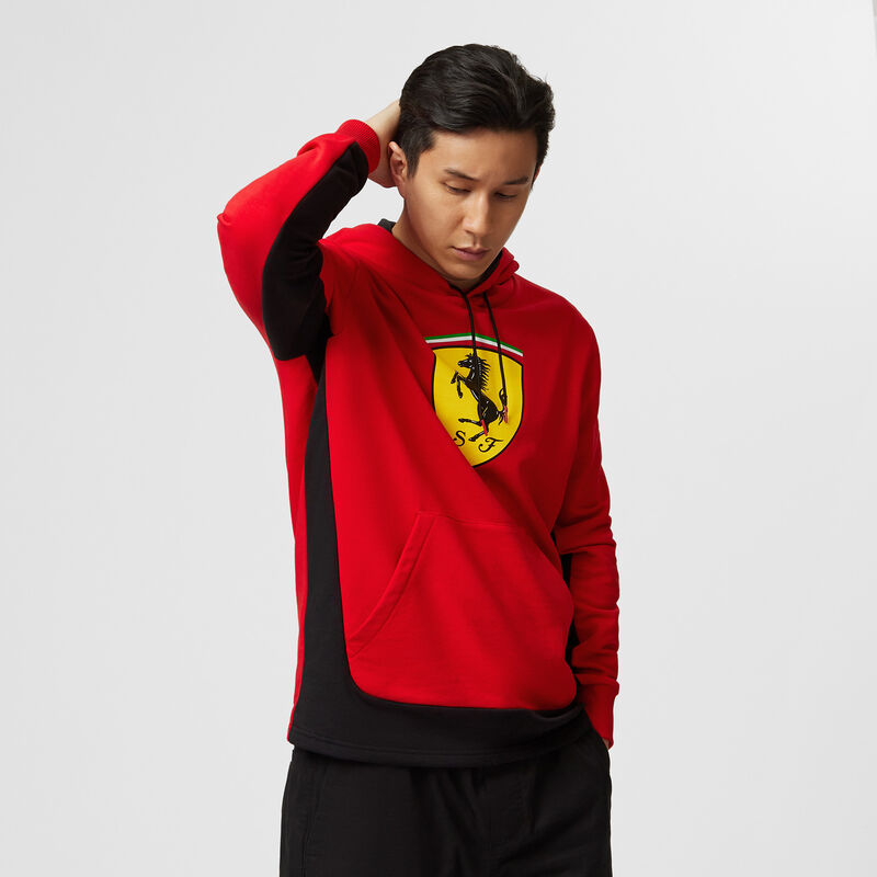 SF FW MENS SHIELD HOODY - red