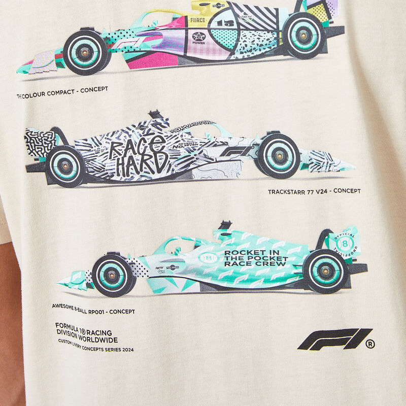 F1 FW CAR GRAPHIC TEE - creme brulee