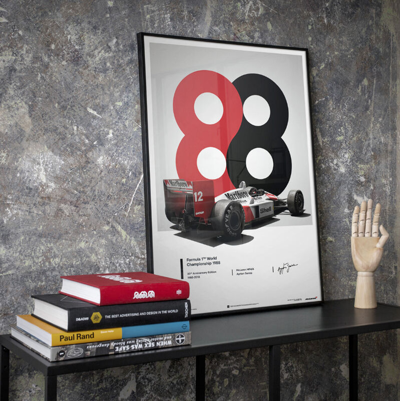 AYRTON SENNA MCLAREN 1988 POSTER - multicolor