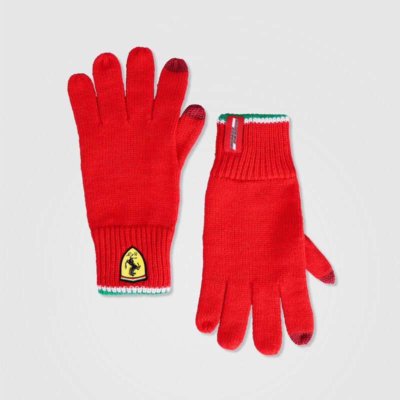 SF FW KNITTED TOUCH GLOVES - red