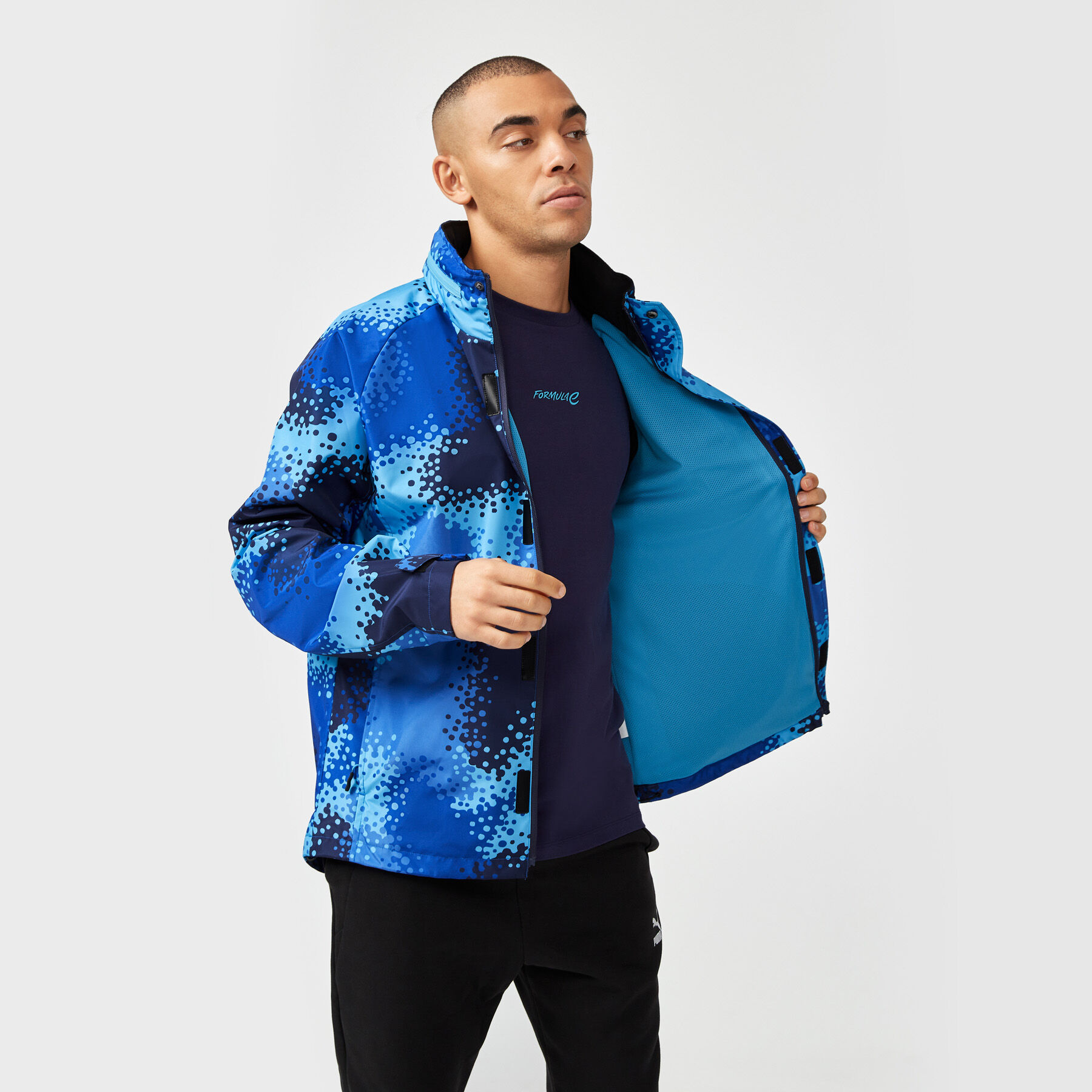 Blue camo rain jacket online