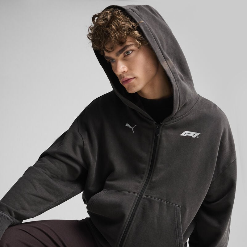 F1 LS GRAPHIC FULL ZIP HOODIE - black