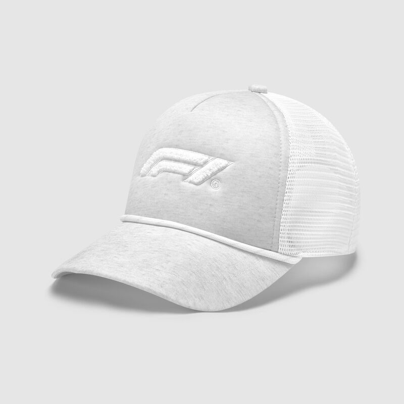 F1 FW BOUCLE TRUCKER CAP - white
