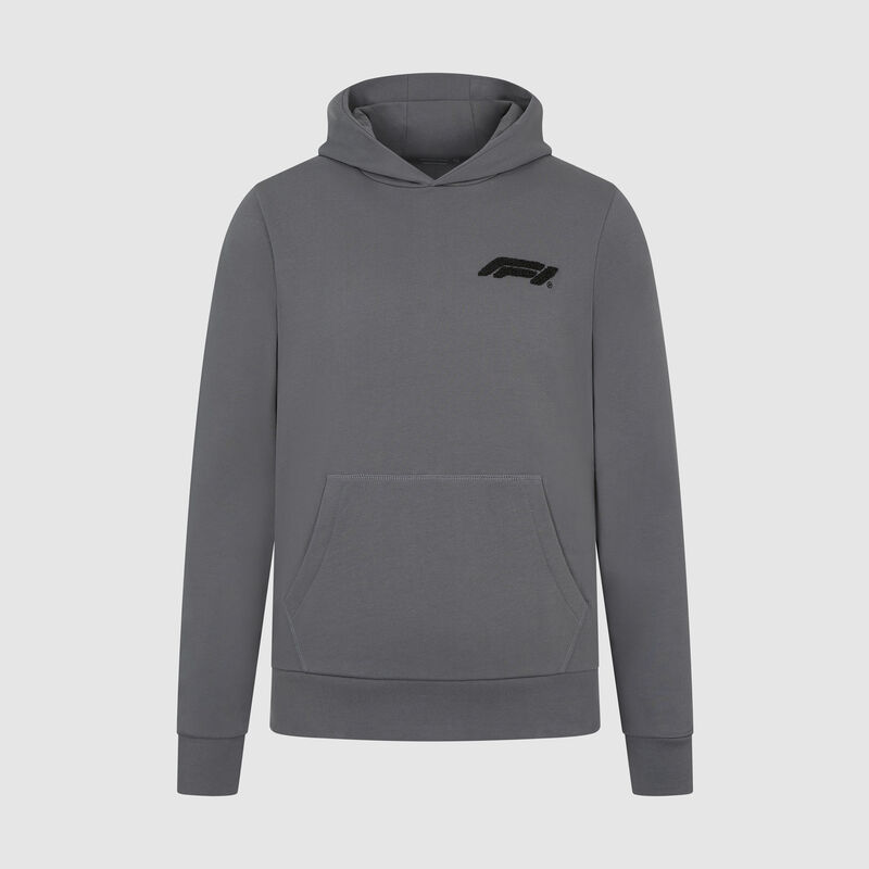 F1 FW BOUCLE HOODY - grey melange