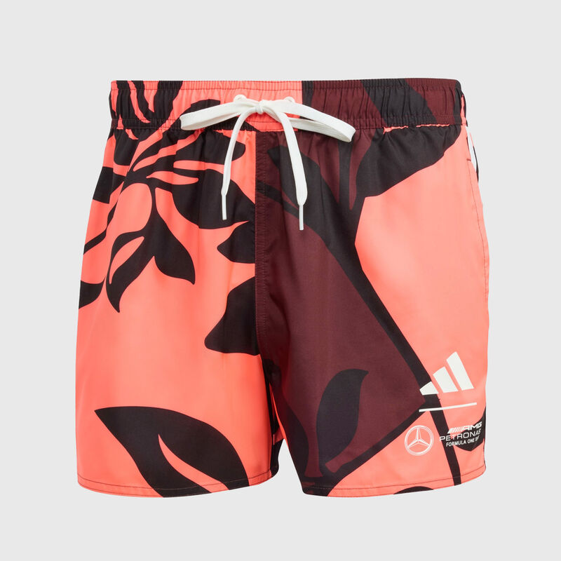 adidas Summer Pack Swim Shorts 2025 - Mercedes-AMG F1 - Burgundy XS for males - Fuel For Fans F1 Merchandise store