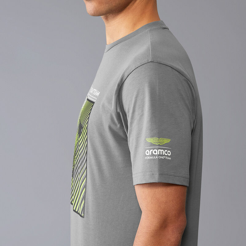 AMF1 FW TONAL CAR GRAPHIC TEE - grey