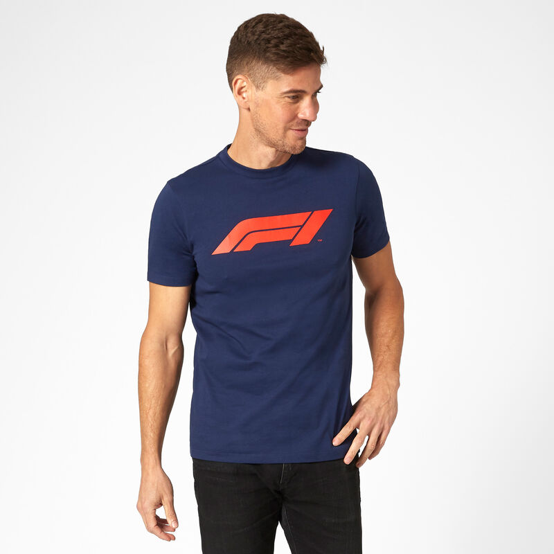 F1 FW MENS LARGE LOGO TEE - navy