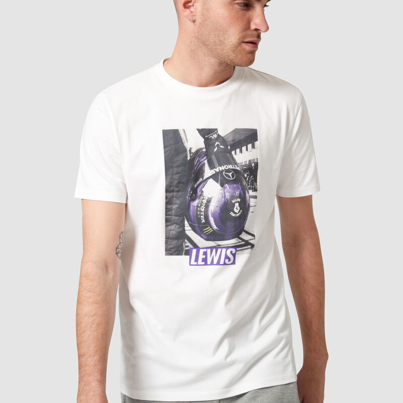 MAPF1 FW MENS LEWIS HELMET TEE - white