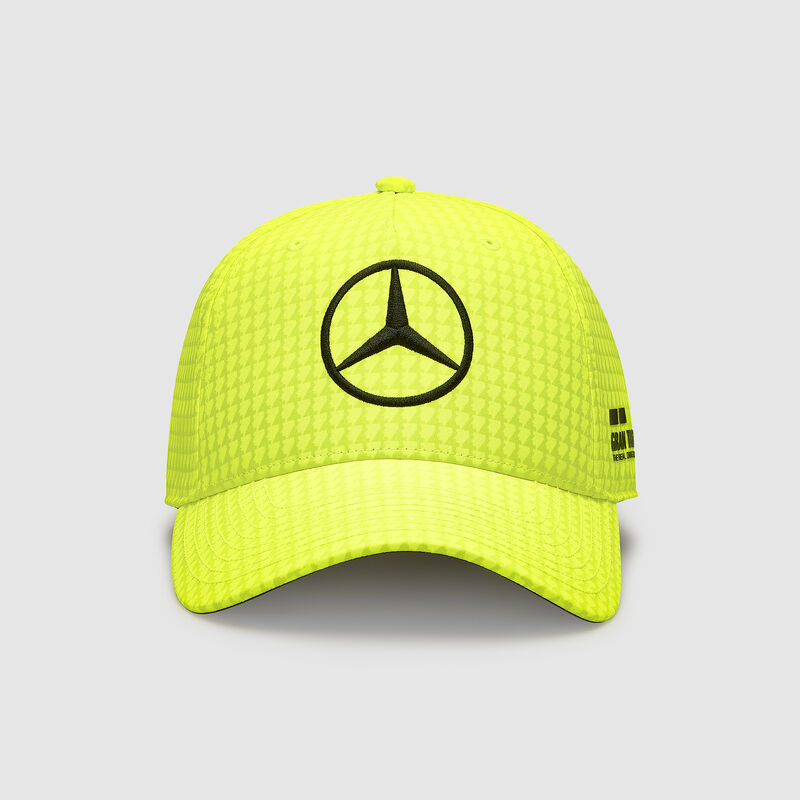 Mercedes AMG Petronas F1 Team Lewis Hamilton Hat - 2023 Neon Yellow Cap
