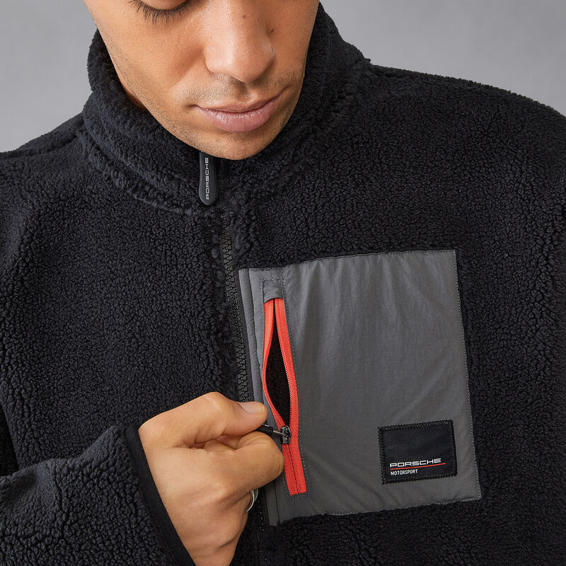 PORSCHE FW UTILITY SHERPA FLEECE - black