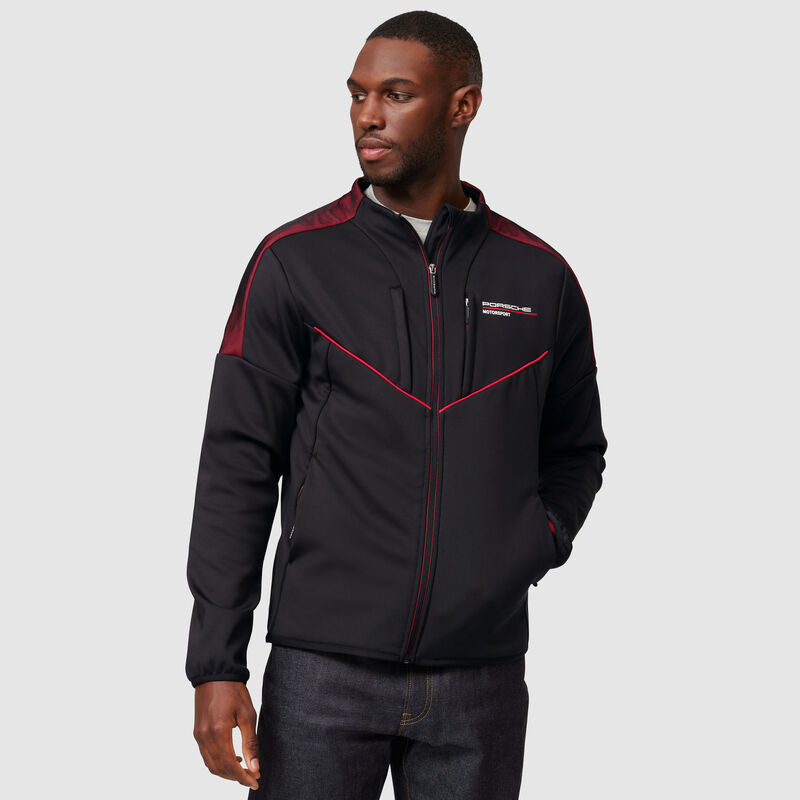 PORSCHE FW MENS SOFTSHELL JACKET - black