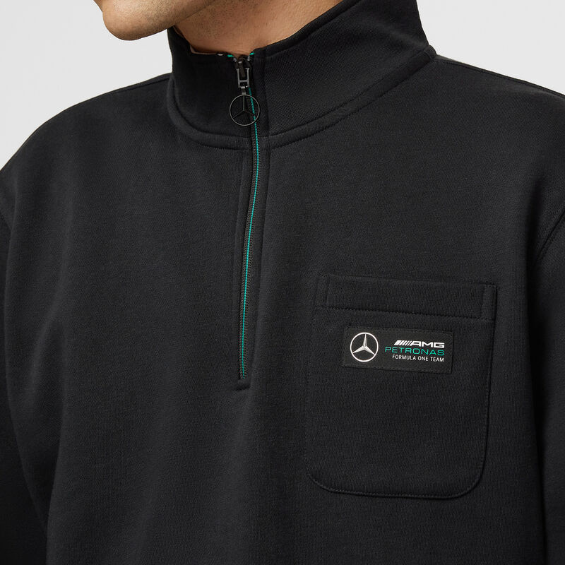 MAPF1 FW QUARTER ZIP - black
