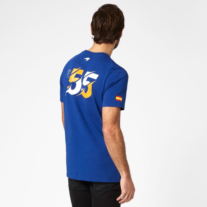 MCLAREN FW MENS SAINZ GRAPHIC TEE - blue