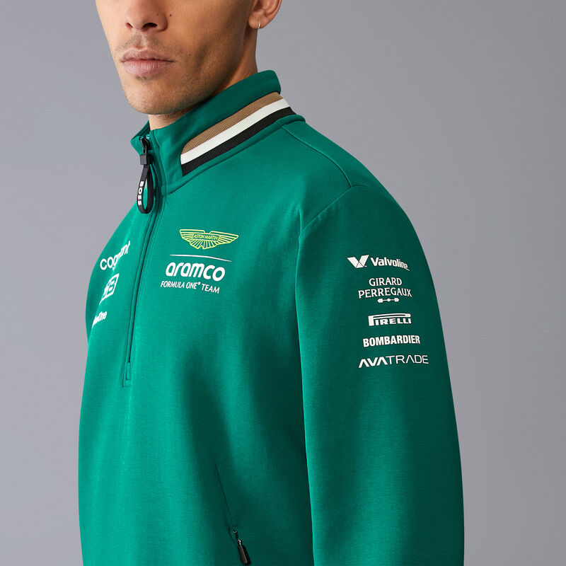 AMF1 RP MENS TEAM 1/4 ZIP - green