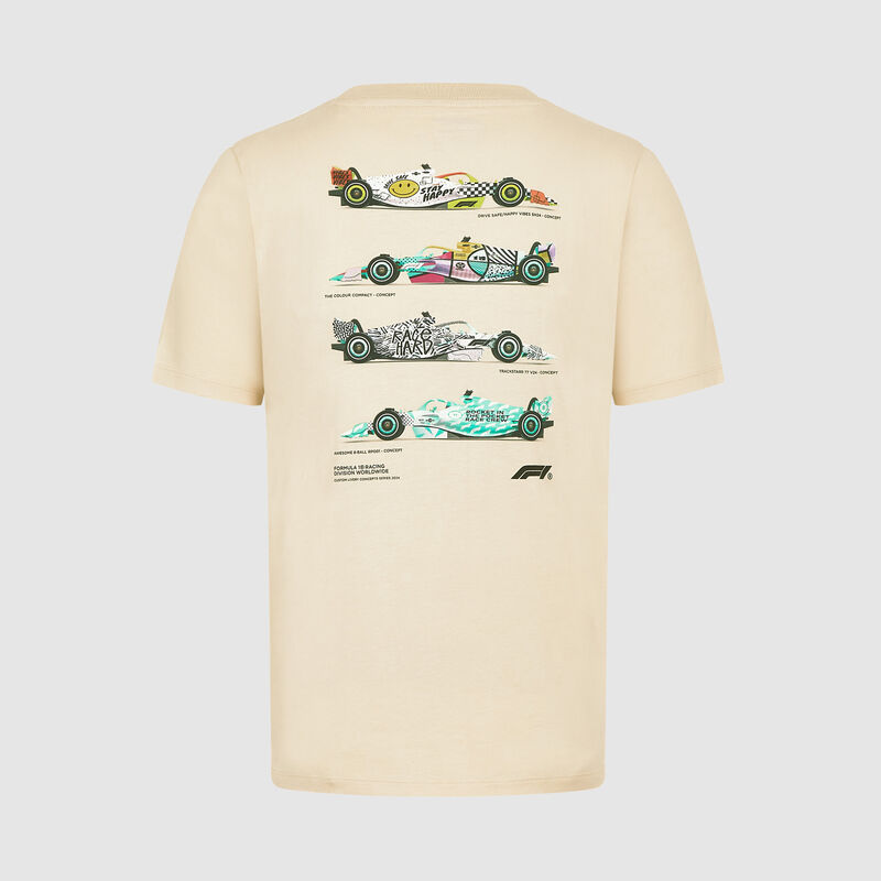 F1 FW CAR GRAPHIC TEE - creme brulee