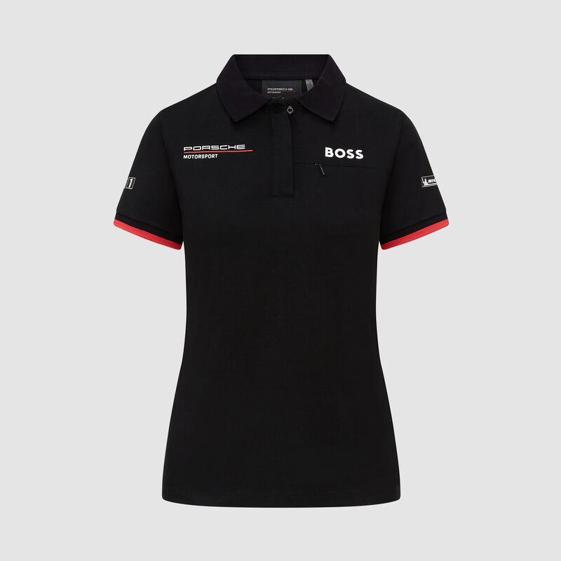 PORSCHE RP WOMENS TEAM POLO - black