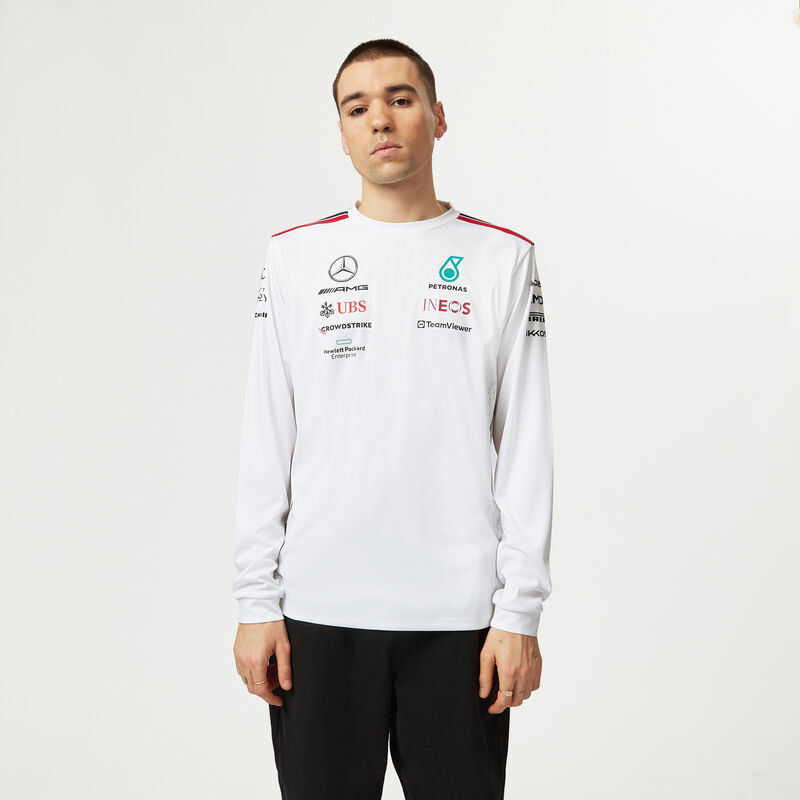 MAPF1 RP MENS LS DRIVER TEE - white