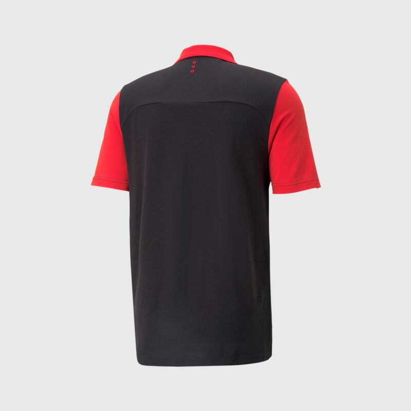 SF LS MENS RACE POLO - black