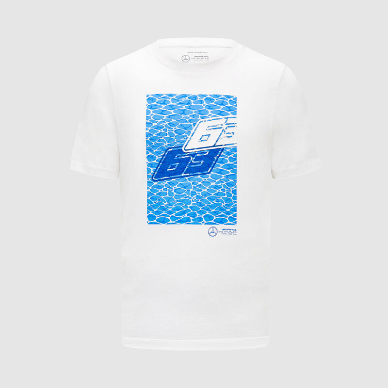 George Russell 'No Diving' T-shirt 2023 - Mercedes-AMG F1 - White 3XL for males - 8719203326023 - Fuel For Fans F1 Merchandise store