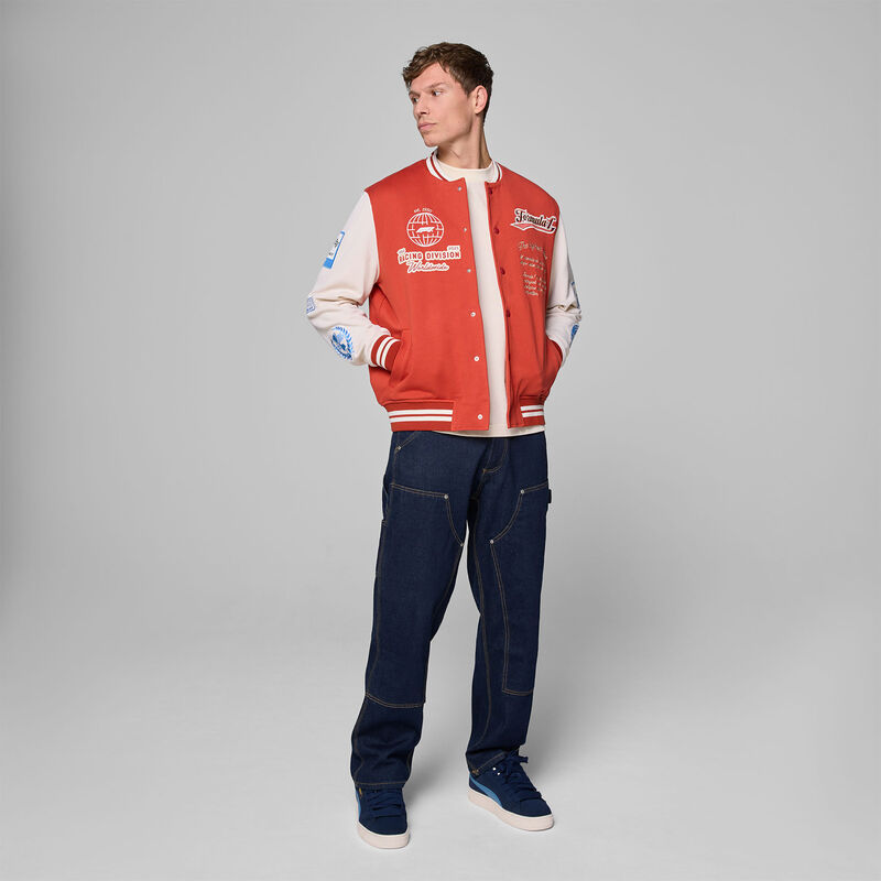F1 FW HERITAGE VARISITY JACKET - red