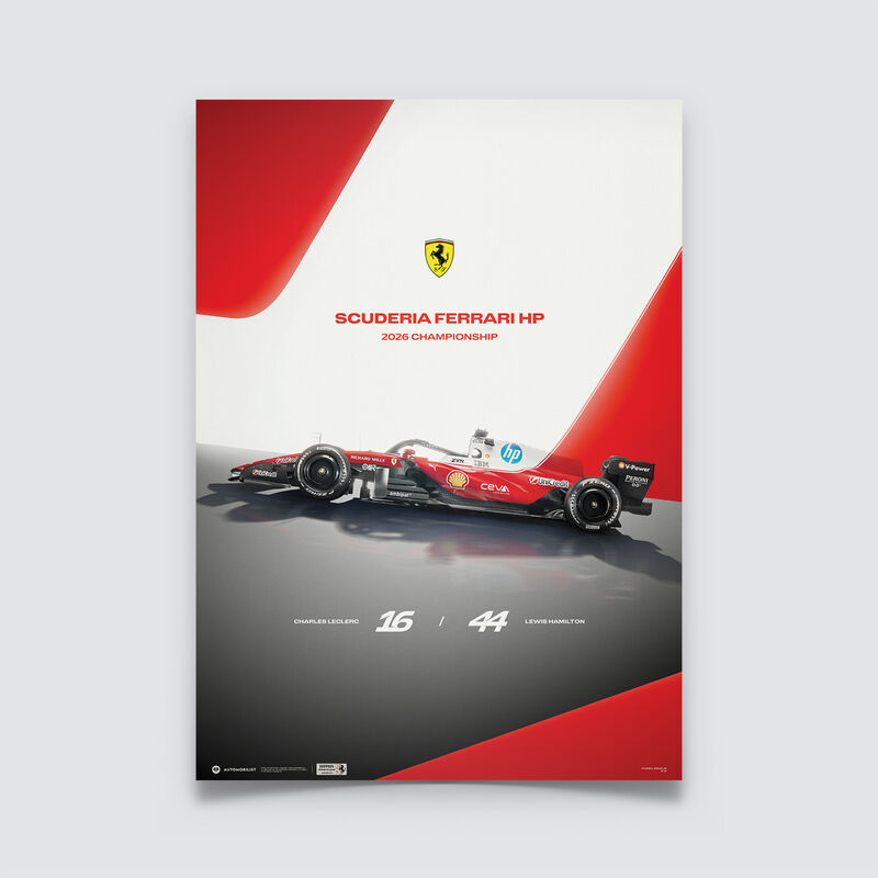 2026 SF-26 Official Poster 2026 - Scuderia Ferrari F1 - Red ONE SIZE - 8595715606774 - Fuel For Fans F1 Merchandise store