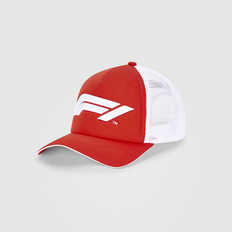 F1 FW LARGE LOGO TRUCKER CAP - red