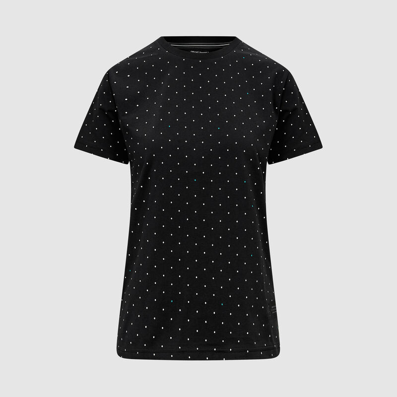Women's Polka Dot T-shirt 2023 - Mercedes-AMG F1 - Black S for females - 8719203309538 - Fuel For Fans F1 Merchandise store