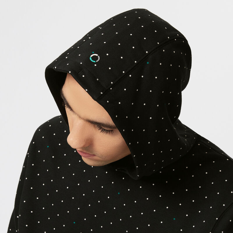 MAPF1 FW POLKA DOT HOODY - black
