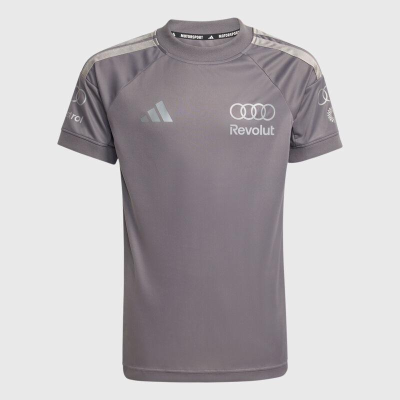 adidas Kids 2026 Team Driver T-shirt 2026 - Audi F1 Team - Grey strata 164 - 4068819035756 - Fuel For Fans F1 Merchandise store