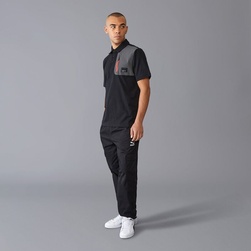 PORSCHE FW MENS UTILITY POLO - black