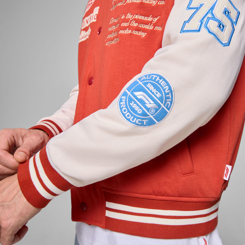 F1 FW HERITAGE VARISITY JACKET - red