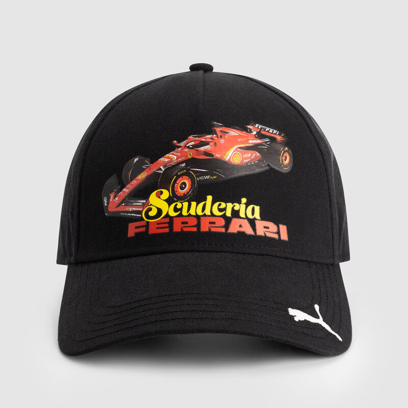 PUMA Car Graphic Cap 2025 - Scuderia Ferrari F1 - Black ONE SIZE - 4069156339415 - Fuel For Fans F1 Merchandise store