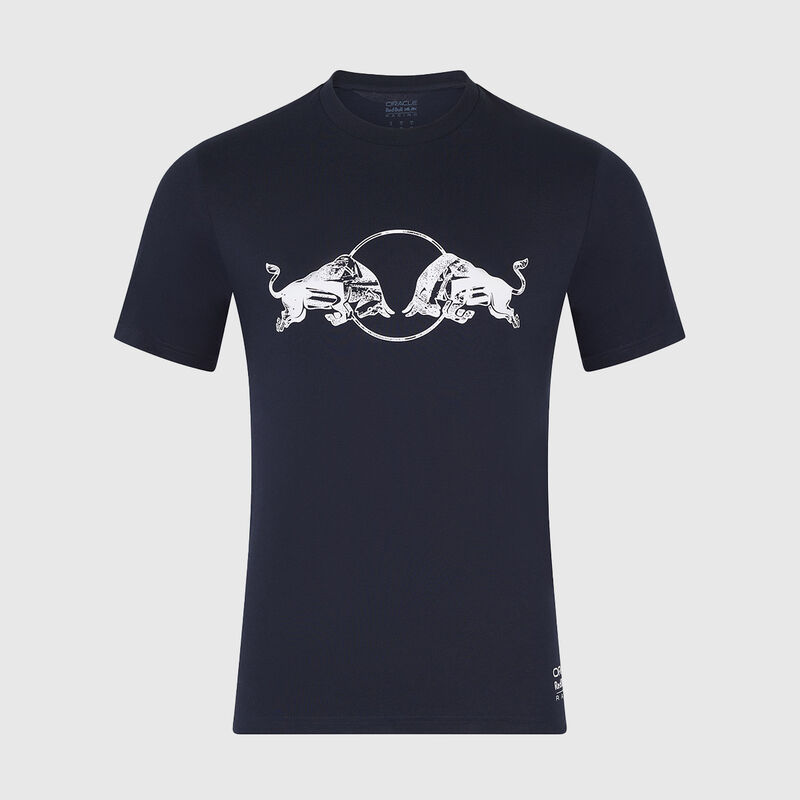 RBR FW UNISEX GRAPHIC BULL TEE - navy