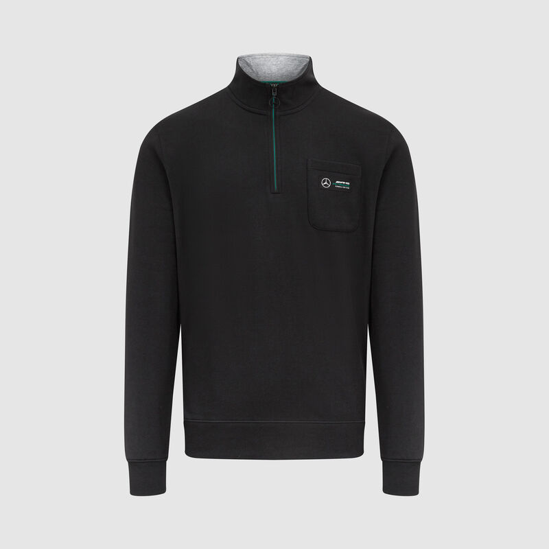 Quarter Zip Sweatshirt 2023 - Mercedes-AMG F1 - Black 3XL for males - 8719203315171 - Fuel For Fans F1 Merchandise store