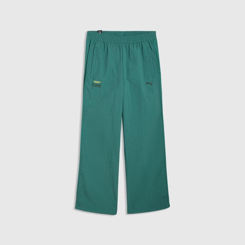 PUMA T7 Oversized Pants 2026 - Aston Martin F1 Team - Green lux S for males - 4069162067760 - Fuel For Fans F1 Merchandise store