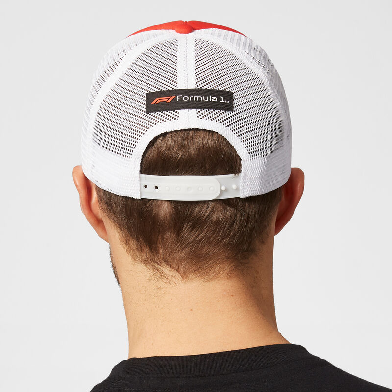 F1 FW LARGE LOGO TRUCKER CAP - red