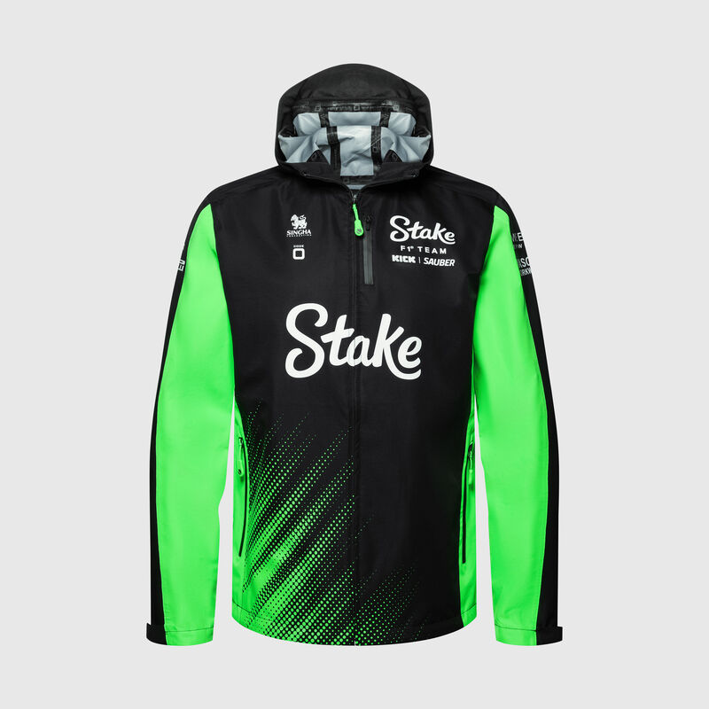 STAKE RP MENS TEAM RAIN JACKET - black