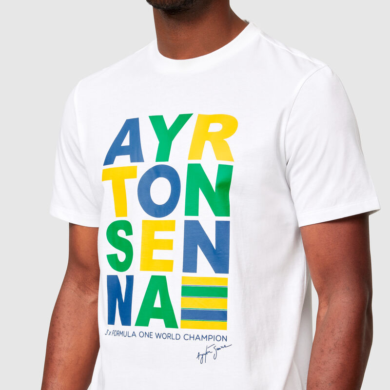AS FW MENS STRIPE GRAPHIC TEE - white