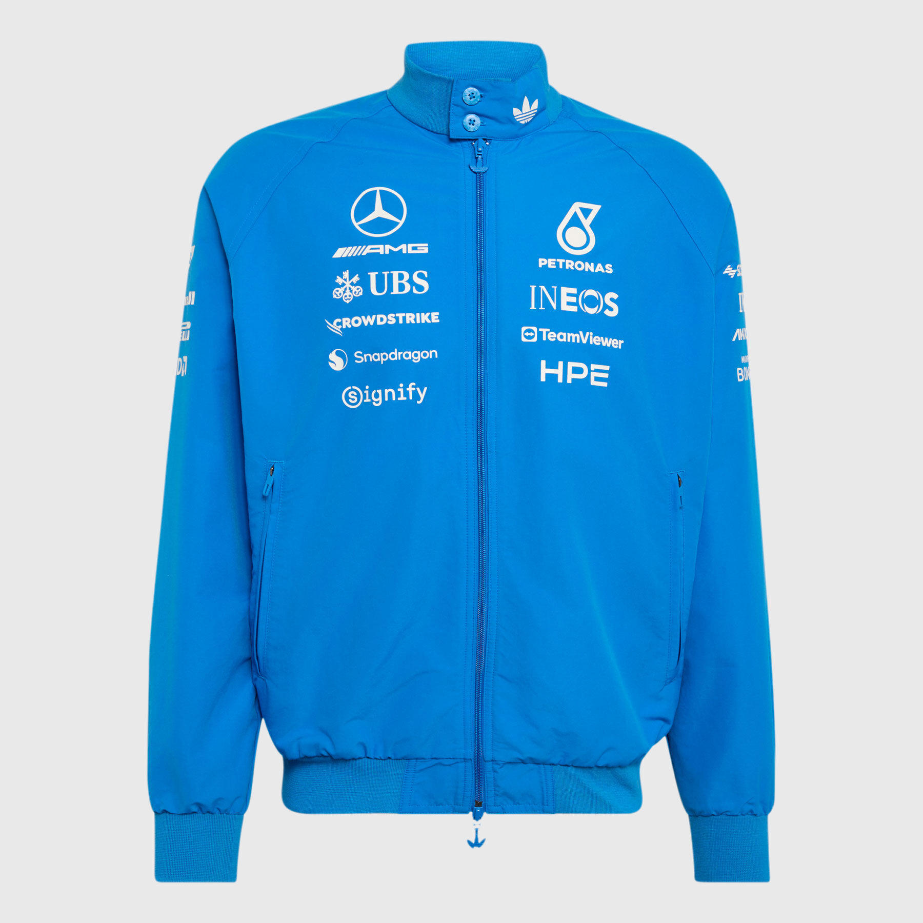 adidas 2026 Team Blue Wonder Jacket - Mercedes-AMG F1 | Fuel For Fans