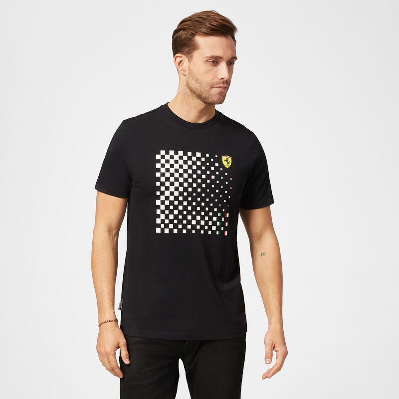 SF FW MENS CHECKERED GRAPHIC TEE - black