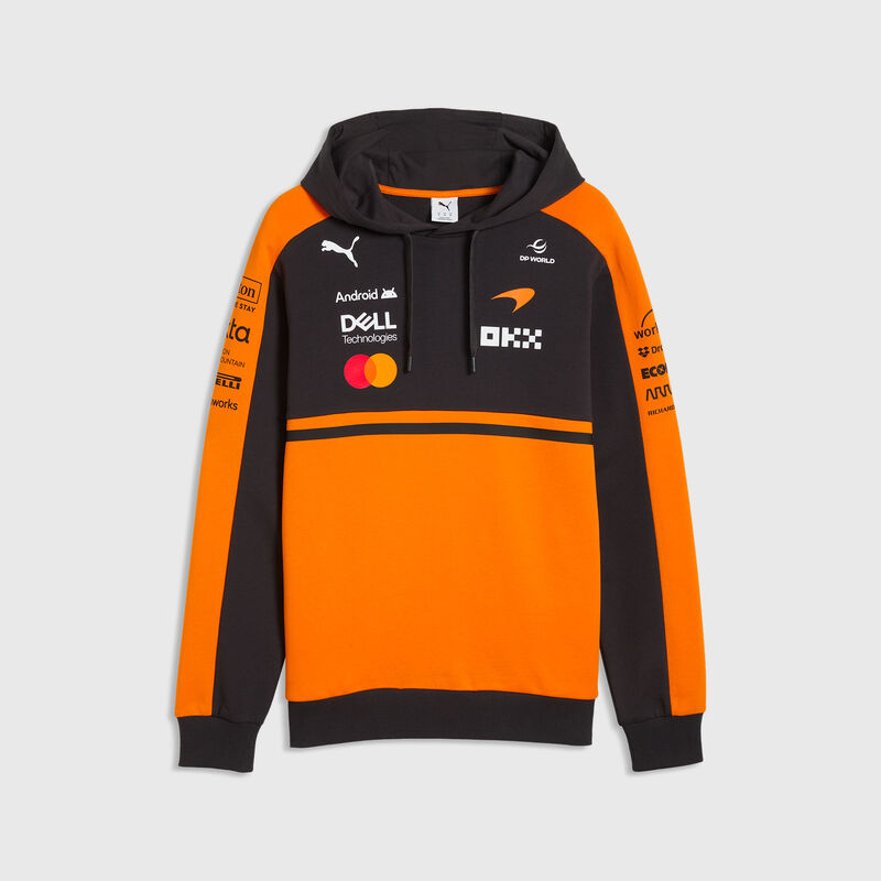 PUMA 2026 Team Hoodie 2026 - McLaren F1 - Papaya XS for males - 4070032346595 - Fuel For Fans F1 Merchandise store